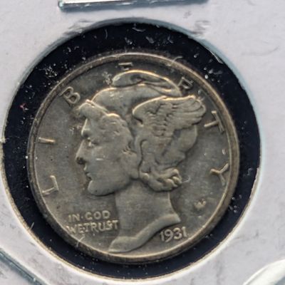 Sale Photo Thumbnail #284: 1931-D Mercury 90% Silver Dime