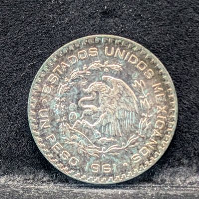 Sale Photo Thumbnail #13: 1961 Mexican Peso, 10% Silver - 16g