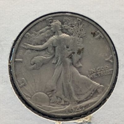 Sale Photo Thumbnail #305: 1947-D Walking Liberty 90% Silver Half Dollar