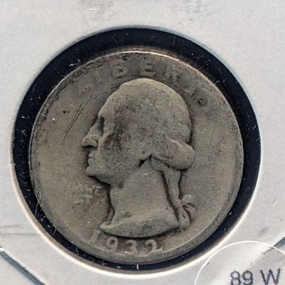 Sale Photo Thumbnail #178: 1932 Washington 90% Silver Quarter - Key Date!! - 1st Year