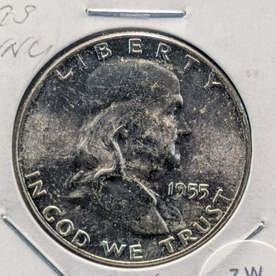 Sale Photo Thumbnail #14: 1955 Franklin 90% Silver Half Dollar - (Bugs Bunny)