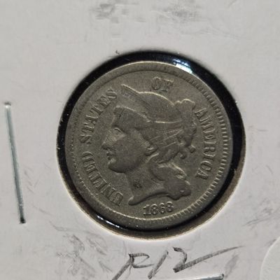 Sale Photo Thumbnail #82: 1868 Three Cent Nickel
