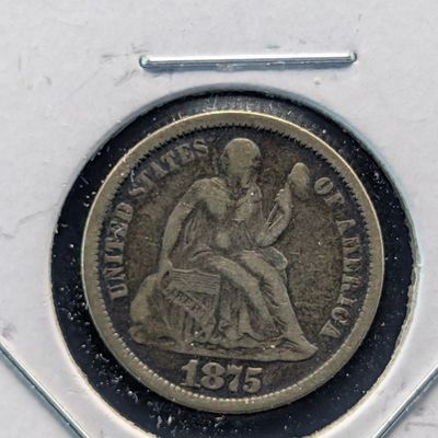 Sale Photo Thumbnail #100: 1875 Seated Liberty 90% Silver Dime