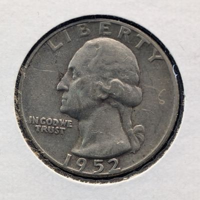 Sale Photo Thumbnail #165: 1952 Washington Quarter, 90% Silver