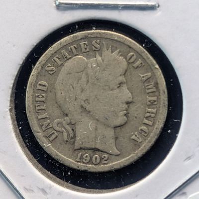 Sale Photo Thumbnail #216: 1902-S Barber 90% Silver Dime