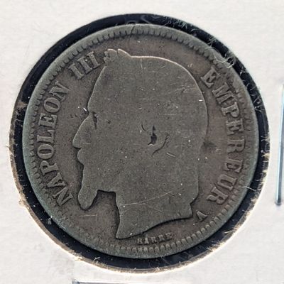 Sale Photo Thumbnail #97: 1866 French 1 Franc, .835 Silver, 5g