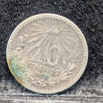 Sale Photo Thumbnail #103: 1909 Mexico 10 Centavos, 80% Silver, 2.5g