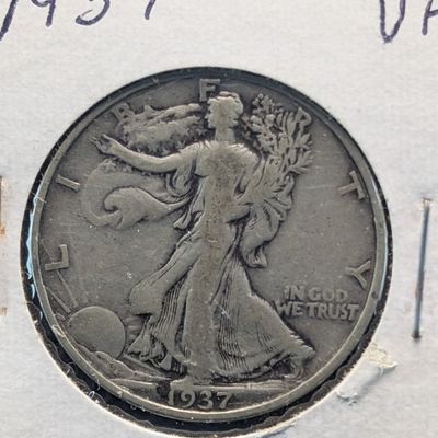 Sale Photo Thumbnail #271: 1937 Walking Liberty 90% Silver Half Dollar
