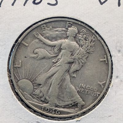 Sale Photo Thumbnail #219: 1946-S Walking Liberty 90% Silver Half Dollar