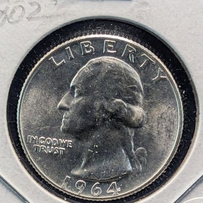 Sale Photo Thumbnail #28: 1964 DDR Washington 90% Silver Quarter