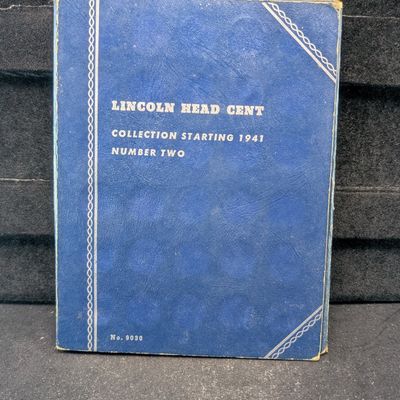 Sale Photo Thumbnail #147: Partial Whitman Folder with Lincoln Cents Starting with 1941, 63 Coins Total Including (3) 1943 Lincoln Steel Wheat Cents