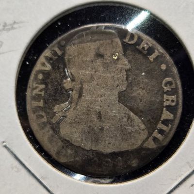 Sale Photo Thumbnail #106: 1811 Mexico Spanish Colony 2 Reales, .903 Silver, 6.77g