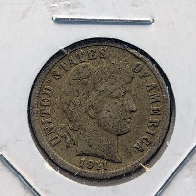 Sale Photo Thumbnail #248: 1911-D Barber 90% Silver Dime