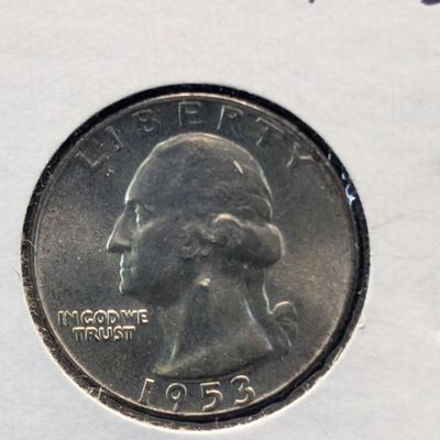 Sale Photo Thumbnail #43: 1953 Washington Quarter, 90% Silver