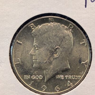 Sale Photo Thumbnail #39: 1964 Kennedy Half Dollar, 90% Silver