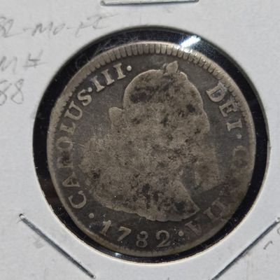 Sale Photo Thumbnail #84: 1782 Mexico Spanish Colony 2 Reales, .903 Silver, 6.75g