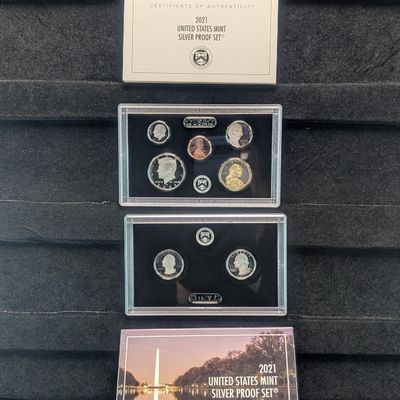 Sale Photo Thumbnail #275: 2021-S U.S. Mint Silver Proof Set with Tuskegee Airmen and George Washington Crossing the Delaware Quarters and Sacagawea Dollar in OGP w/COA - Includes (4) 99.9% Silver Coins