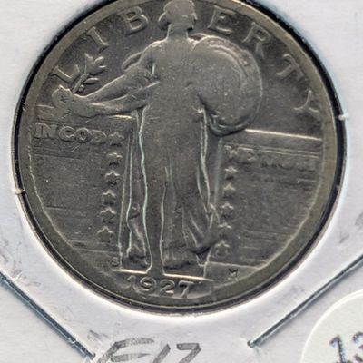 Sale Photo Thumbnail #260: 1927-S Standing Liberty 90% Silver Quarter, Key Date