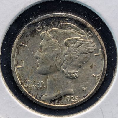 Sale Photo Thumbnail #272: 1925-S Mercury 90% Silver Dime