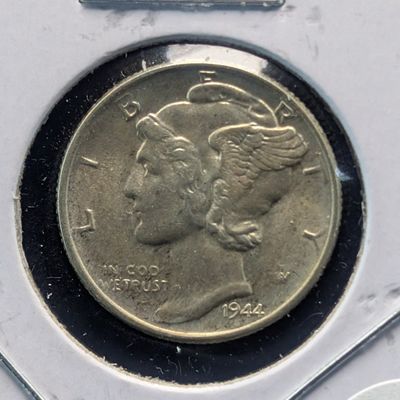 Sale Photo Thumbnail #102: 1944 Mercury 90% Silver Dime - MS