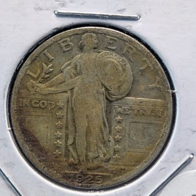Sale Photo Thumbnail #410: 1925 Standing Liberty 90% Silver Quarter - T-2b