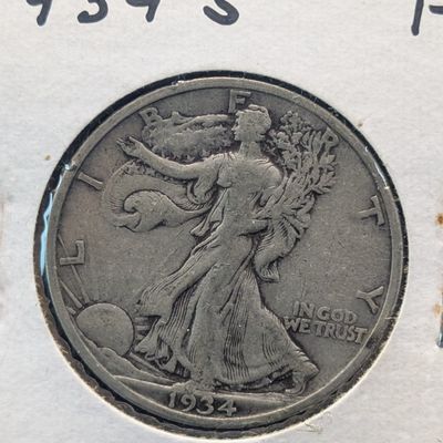 Sale Photo Thumbnail #71: 1934-S Walking Liberty 90% Silver Half Dollar