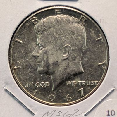 Sale Photo Thumbnail #20: 1967 Kennedy Half Dollar, 40% Silver