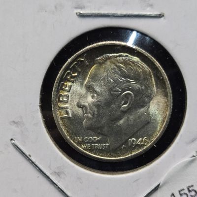 Sale Photo Thumbnail #310: 1946-S Roosevelt 90% Silver Dime