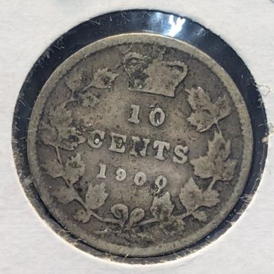 Sale Photo Thumbnail #317: 1900 Canada 10 Cents, .925 Silver, 2.32g