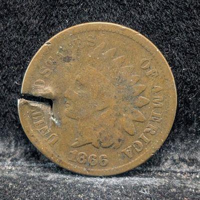 Sale Photo Thumbnail #41: 1866 Indian Head Cent (Damaged)
