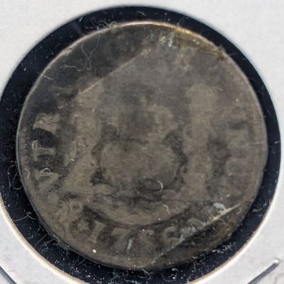 Sale Photo Thumbnail #12: 1756-M Mexico Spanish Colony 2 Reales, 91.7% Silver, 6.7668g