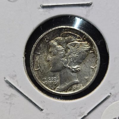 Sale Photo Thumbnail #318: 1943-D Mercury 90% Silver Dime