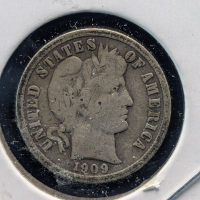 Sale Photo Thumbnail #242: 1909-S Barber 90% Silver Dime