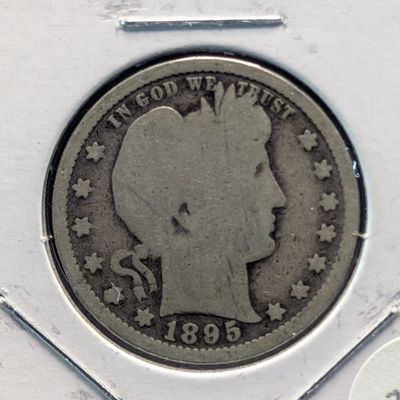 Sale Photo Thumbnail #348: 1895-S Barber 90% Silver Quarter