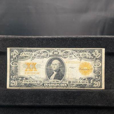 Sale Photo Thumbnail #176: 1922 Series United States $20 Gold Certificate