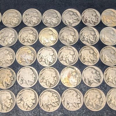 Sale Photo Thumbnail #319: (50) Assorted Indian Head Buffalo Nickels