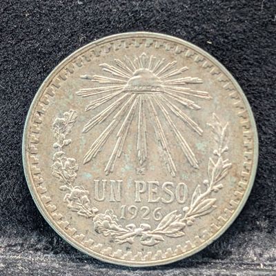 Sale Photo Thumbnail #135: 1926 Mexican Peso, .720% Silver, 16.6g