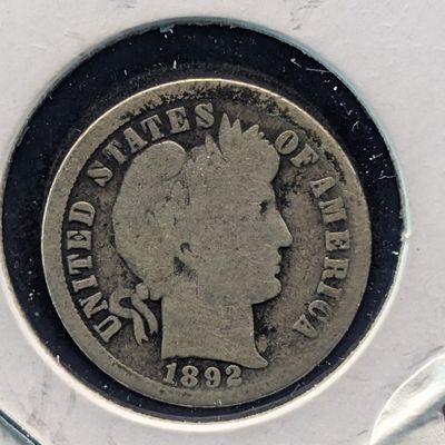 Sale Photo Thumbnail #188: 1892-O Barber 90% Silver Dime