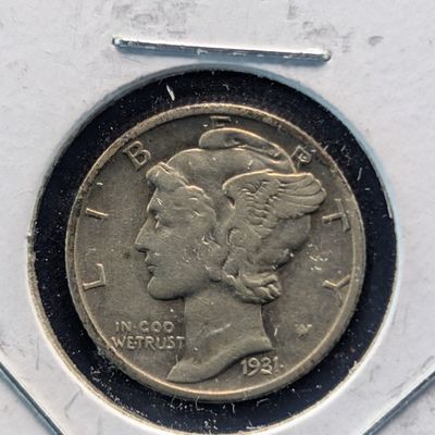 Sale Photo Thumbnail #288: 1931-S Mercury 90% Silver Dime