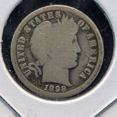 Sale Photo Thumbnail #202: 1898-O Barber 90% Silver Dime
