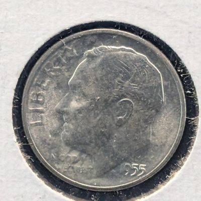 Sale Photo Thumbnail #355: 1955-S Roosevelt Dime, 90% Silver