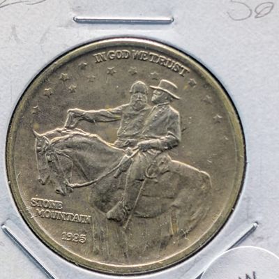 Sale Photo Thumbnail #8: 1925 Stone Mountain Commemorative 90% Silver Half Dollar