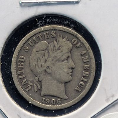 Sale Photo Thumbnail #234: 1906-S Barber 90% Silver Dime
