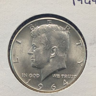 Sale Photo Thumbnail #379: 1964 Kennedy Half Dollar, 90% Silver