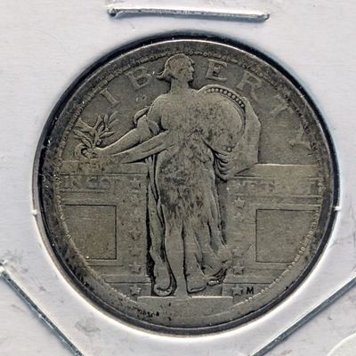 Sale Photo Thumbnail #392: 1917 Standing Liberty 90% Silver Quarter