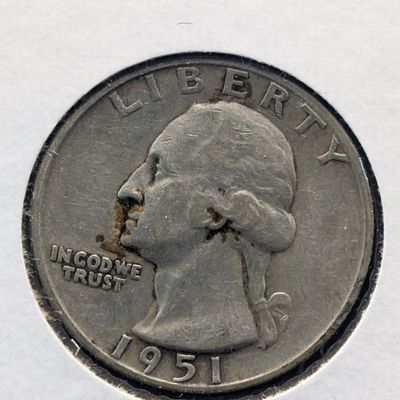 Sale Photo Thumbnail #201: 1951-S Washington Quarter, 90% Silver