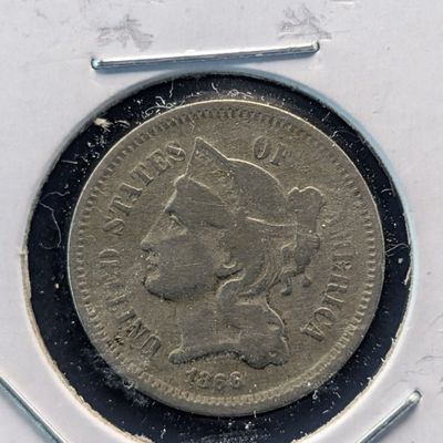 Sale Photo Thumbnail #98: 1866 Three Cent Nickel - VG