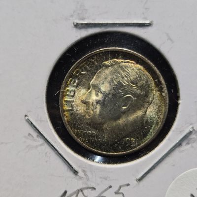 Sale Photo Thumbnail #328: 1951-S Roosevelt 90% Silver Dime