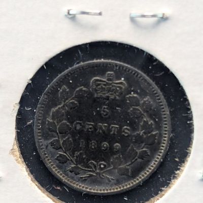Sale Photo Thumbnail #101: 1899 Canada 5 Cents, .925 Silver, 1.167g