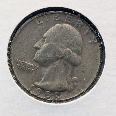 Sale Photo Thumbnail #5: 1953-D Washington Quarter, 90% Silver